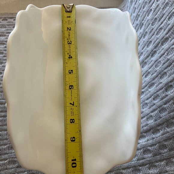 Vintage Milk Glass Banana Boat Pedestal Dish - Teardrop - Dot Pattern by Indiana - Picture 7 of 11